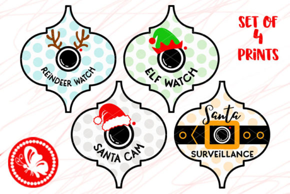 Bundle SIGNS Santa Cam Christmas Elf Illustrations