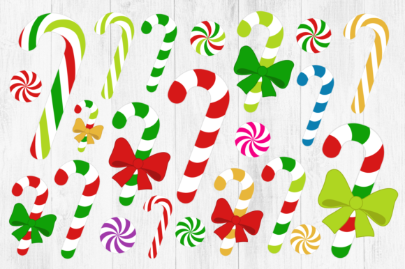 Candy Cane Christmas Clipart PNG for Festive Illustrations
