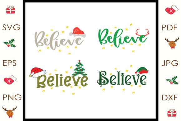 Christmas Believe Svg Illustrations for Branding and Marketing