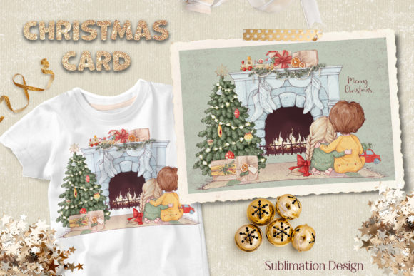 Christmas Cards Sublimation Illustrations