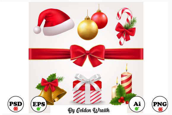 Christmas Elements Collection Illustrations for Branding and Marketing