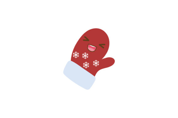 Christmas Gloves Cute Kawaii Red Vector Illustration Review