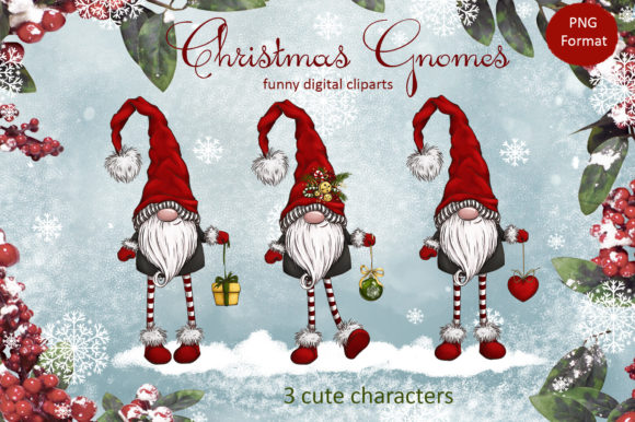 Christmas Gnomes Digital Characters for Illustrations