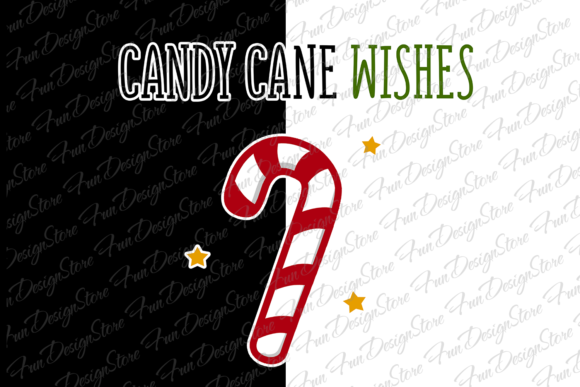 Christmas Illustrations with Candy Cane and Cookie PNG