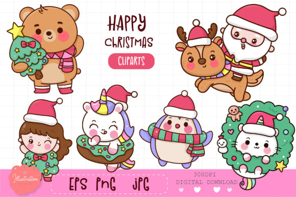 Christmas Santa Clipart Kawaii Cartoom Review
