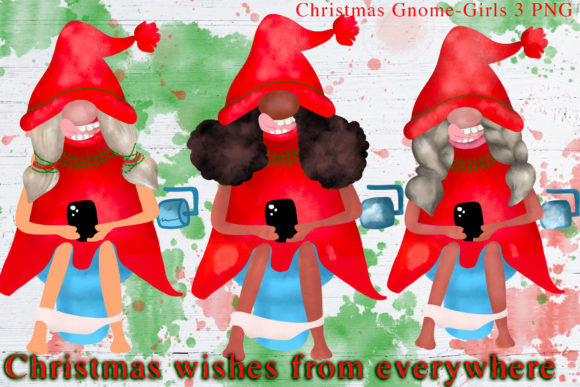 Christmas Wishes from Gnome Girls Clipar