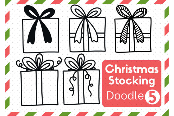 Doodle Christmas Gift Set 6 Illustrations
