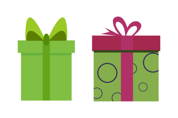 Minimalist Christmas Gift Boxes Illustrations