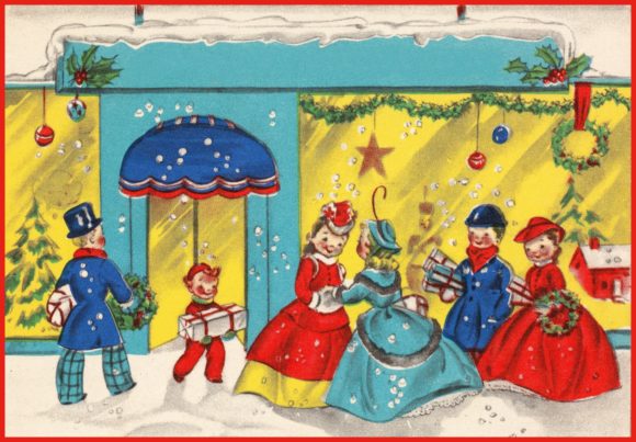 Old Fashioned Christmas 9 Illustrations for Crafting