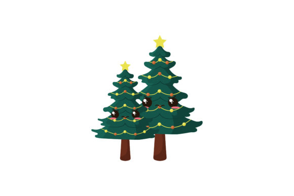 Trees Christmas Decoration Illustrations