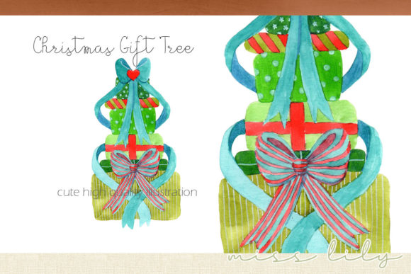 Watercolor Gift Christmas Tree Embroidery Review
