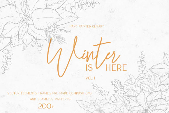 Winter is Here Vol 1 Christmas Clipart for Branding and Packaging